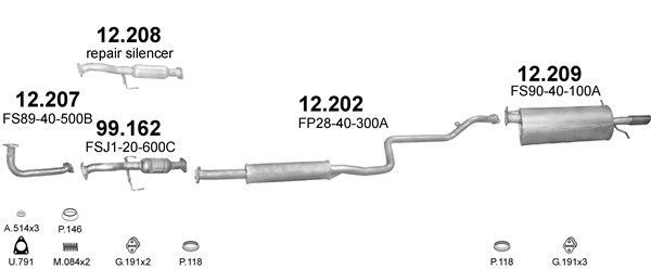 Išmetimo sistema POLMO POLMO99270