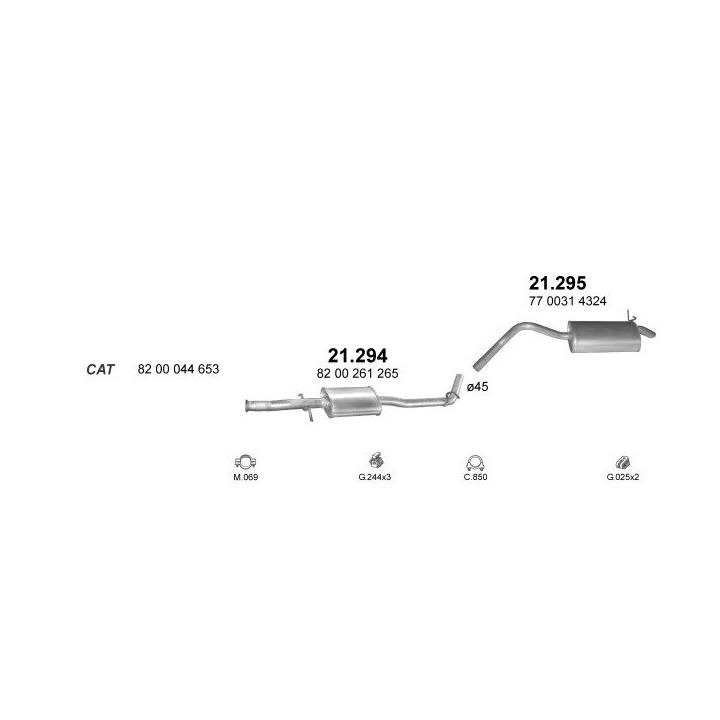 Išmetimo sistema POLMO POLMO99367