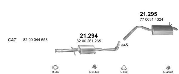 Išmetimo sistema POLMO POLMO99367
