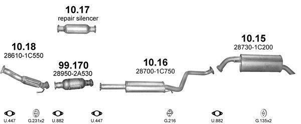 Išmetimo sistema POLMO POLMO99524