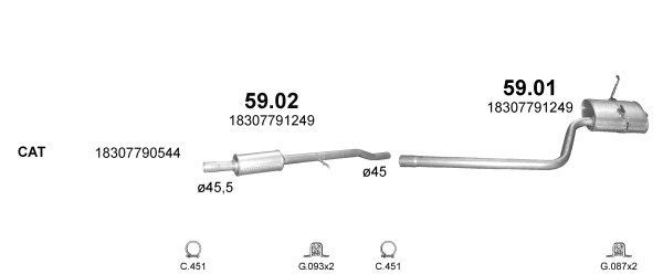 Išmetimo sistema POLMO POLMO99561