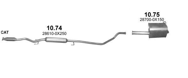 Išmetimo sistema POLMO POLMO99628