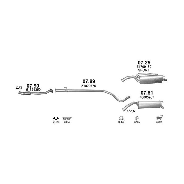 Išmetimo sistema POLMO POLMO99644