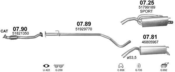 Išmetimo sistema POLMO POLMO99644