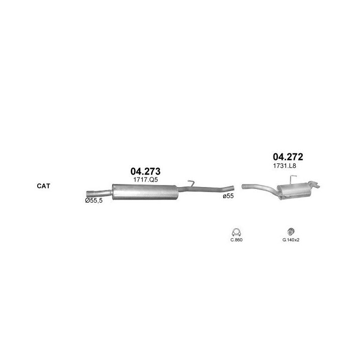 Išmetimo sistema POLMO POLMO99646