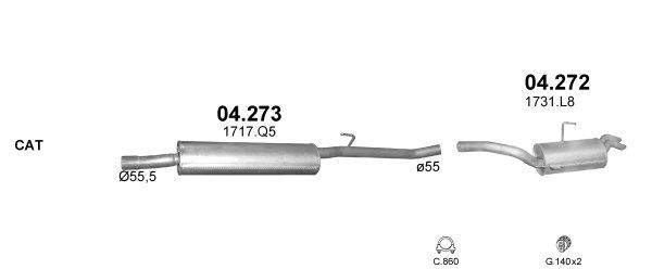 Išmetimo sistema POLMO POLMO99646