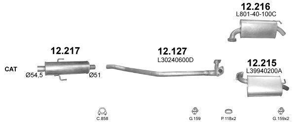 Išmetimo sistema POLMO POLMO99680