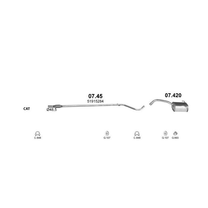 Išmetimo sistema POLMO POLMO99687