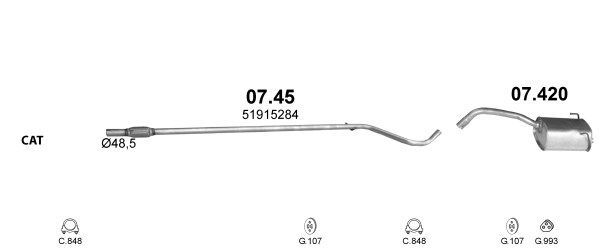 Išmetimo sistema POLMO POLMO99687