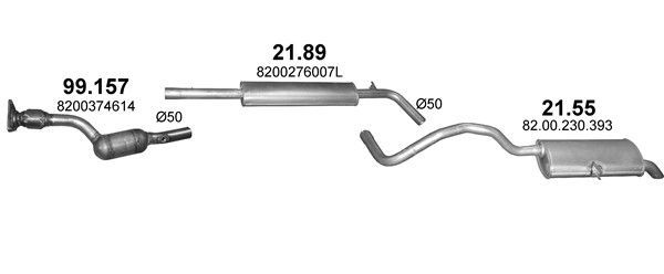 Išmetimo sistema POLMO POLMO99697