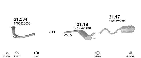 Išmetimo sistema POLMO POLMO99710