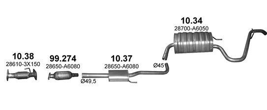 Išmetimo sistema POLMO POLMO99942