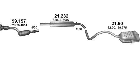 Išmetimo sistema POLMO POLMO99948