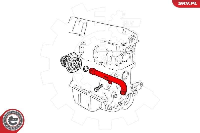 Aušinimo skysčio vamzdis ESEN SKV 43SKV787