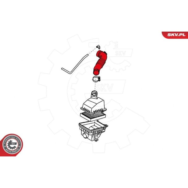 įsiurbimo vamzdis, oro filtras ESEN SKV 24SKV482