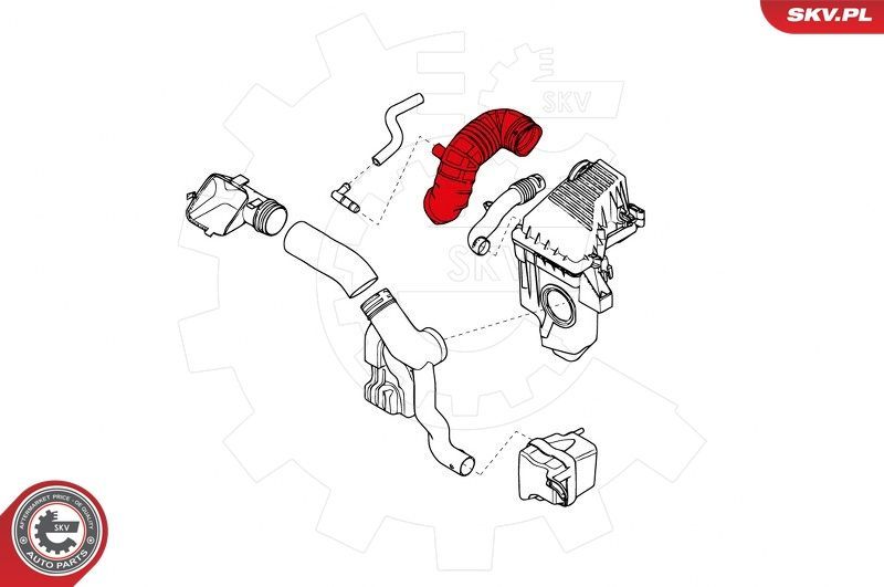 įsiurbimo vamzdis, oro filtras ESEN SKV 24SKV484