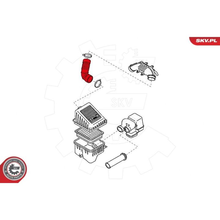 įsiurbimo vamzdis, oro filtras ESEN SKV 24SKV491