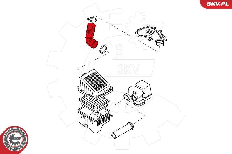 įsiurbimo vamzdis, oro filtras ESEN SKV 24SKV491