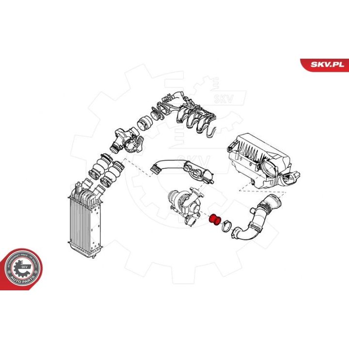 įsiurbimo vamzdis, oro filtras ESEN SKV 24SKV498