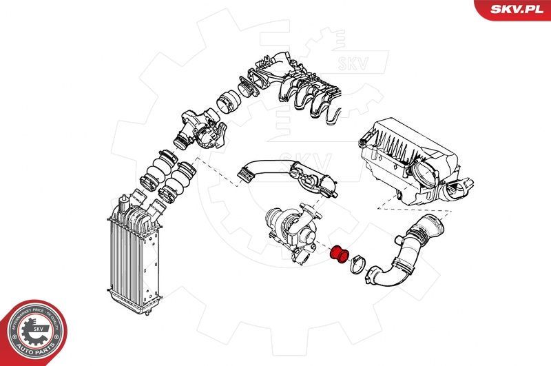 įsiurbimo vamzdis, oro filtras ESEN SKV 24SKV498