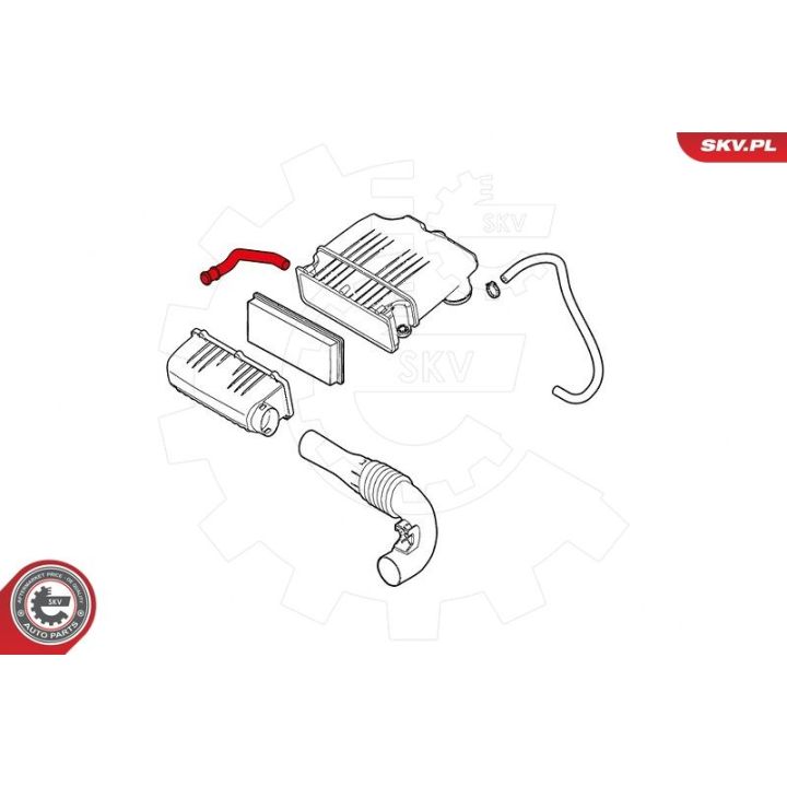 įsiurbimo vamzdis, oro filtras ESEN SKV 24SKV852