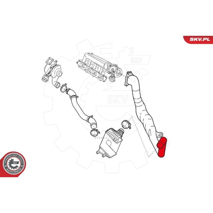 Kompresoriaus padavimo žarna ESEN SKV 24SKV929