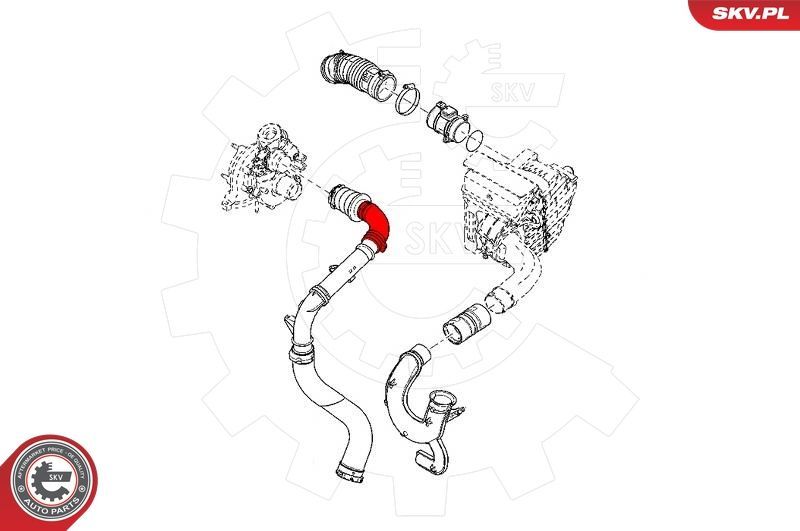 Kompresoriaus padavimo žarna ESEN SKV 43SKV281