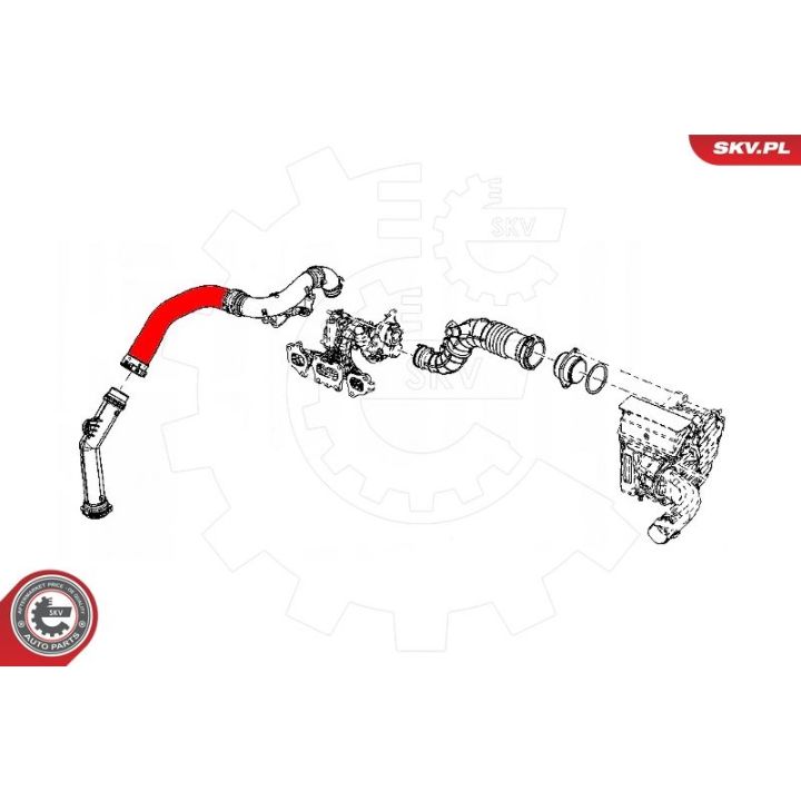 Kompresoriaus padavimo žarna ESEN SKV 43SKV376