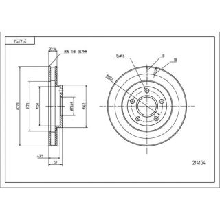 Stabdžių diskas HART 214 154