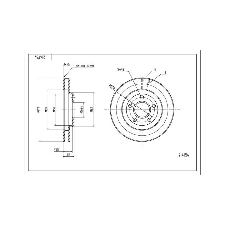 Stabdžių diskas HART 214 154