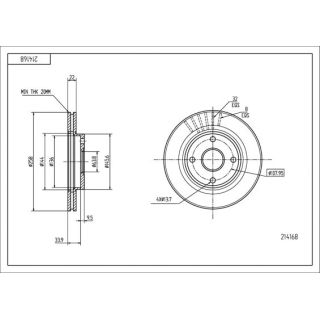 Stabdžių diskas HART 214 168