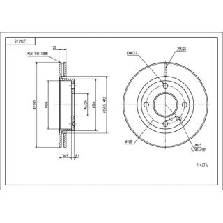 Stabdžių diskas HART 214 176