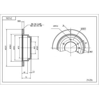 Stabdžių diskas HART 214 206