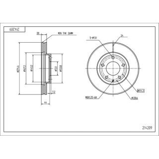 Stabdžių diskas HART 214 209