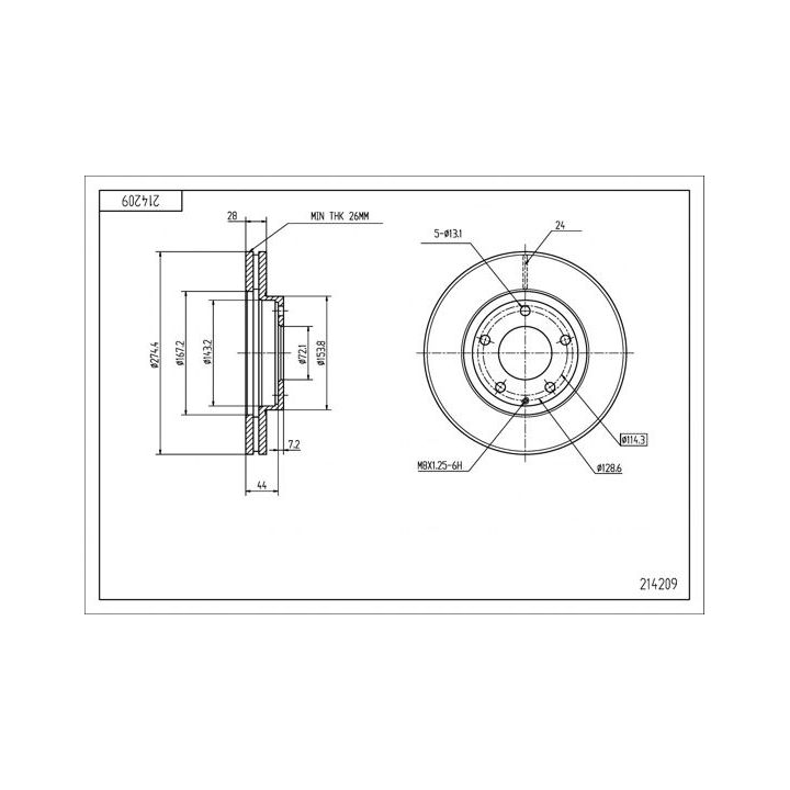 Stabdžių diskas HART 214 209