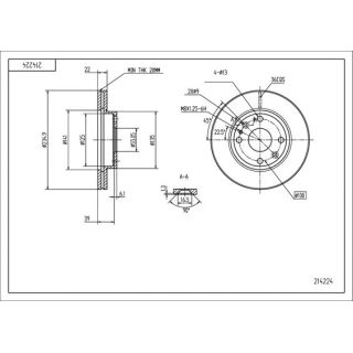 Stabdžių diskas HART 214 224