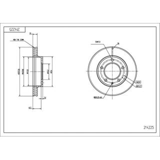 Stabdžių diskas HART 214 225