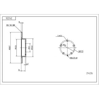 Stabdžių diskas HART 214 226