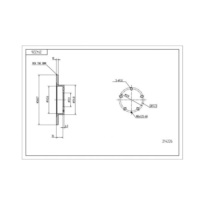 Stabdžių diskas HART 214 226