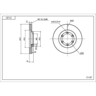 Stabdžių diskas HART 214 307