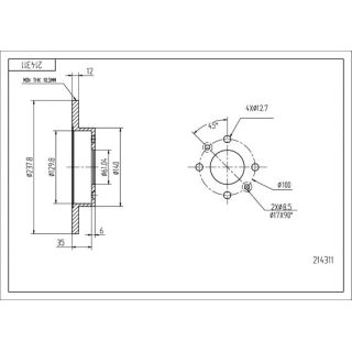 Stabdžių diskas HART 214 311