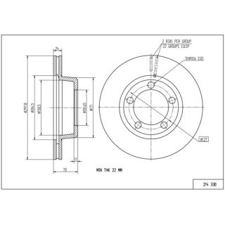 Stabdžių diskas HART 214 330