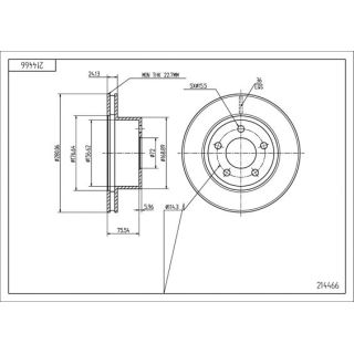 Stabdžių diskas HART 214 466