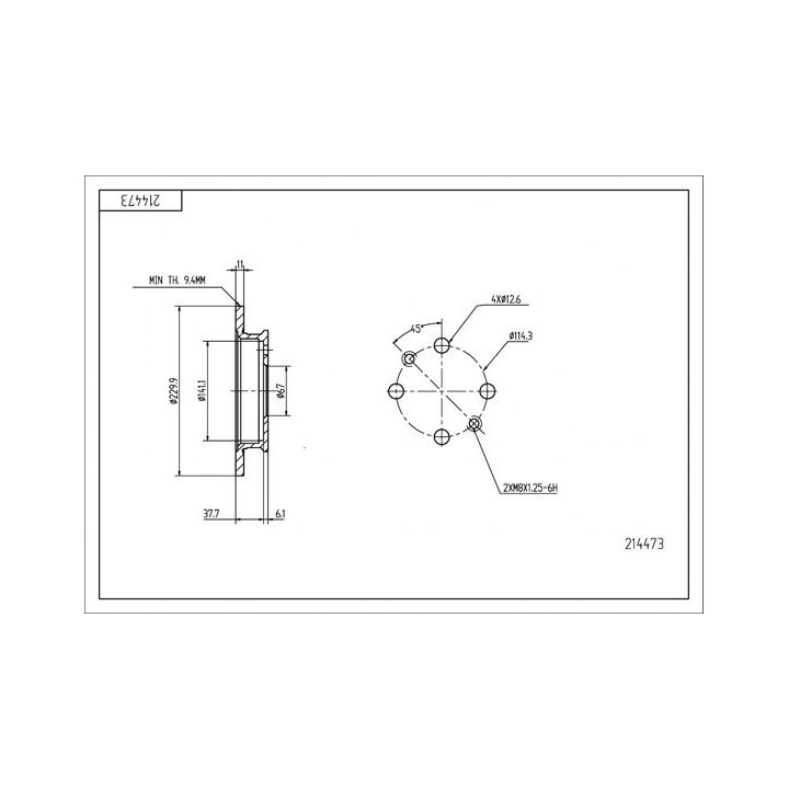 Stabdžių diskas HART 214 473