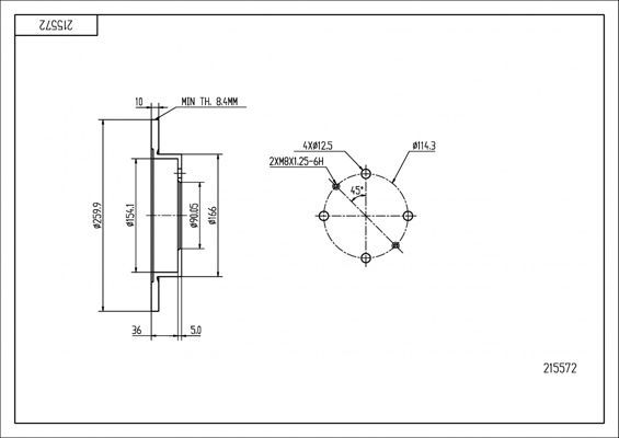 Stabdžių diskas HART 215 572