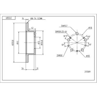 Stabdžių diskas HART 215 589