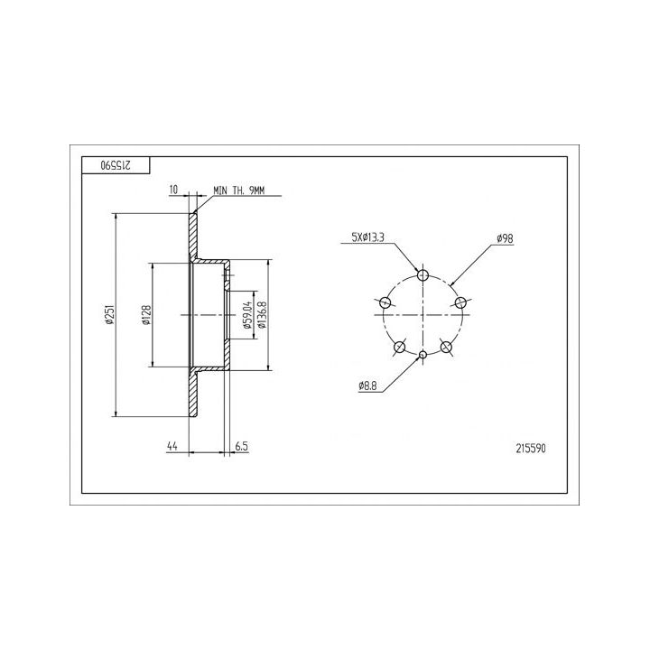 Stabdžių diskas HART 215 590