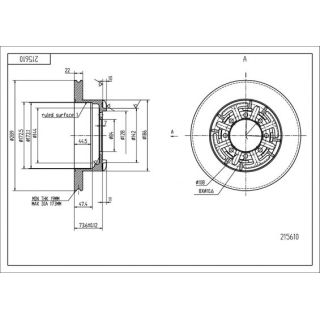 Stabdžių diskas HART 215 610