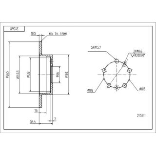 Stabdžių diskas HART 215 611