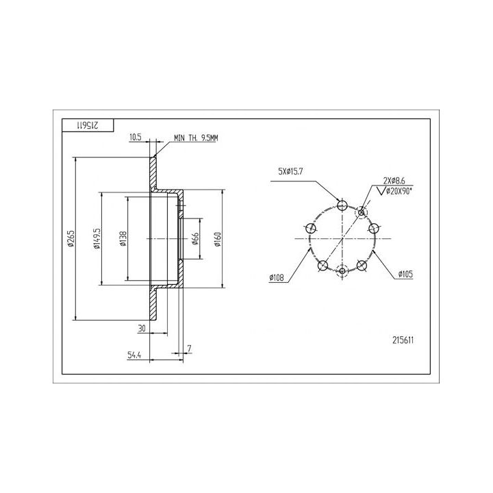 Stabdžių diskas HART 215 611